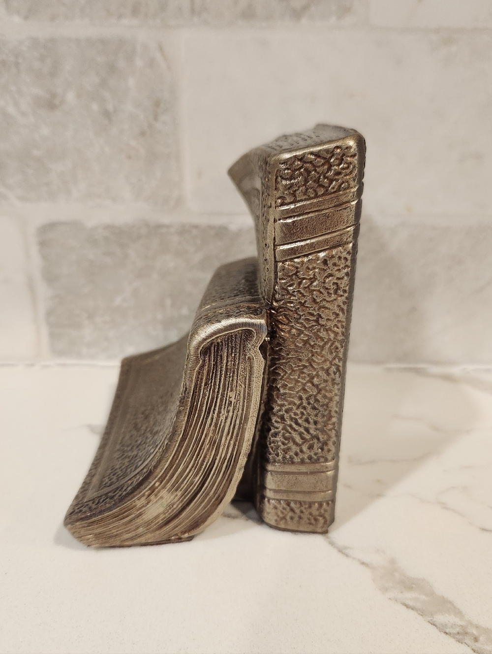 Vintage Metal Book Bookend PM Craftsman